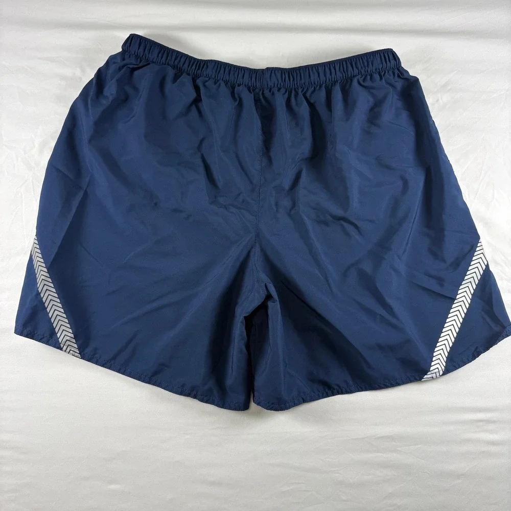 US Air Force PT Shorts Mens Medium Navy Blue Reflective Military‎ Athletic Gym